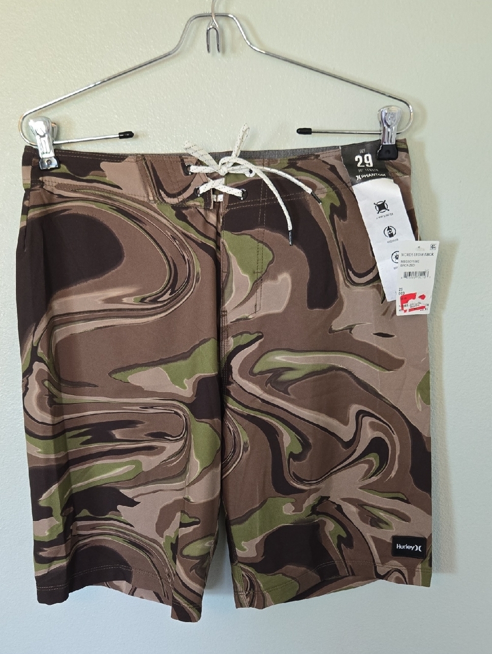Hurley | NWT Phantom Weekender Green Camo Swirl Board Shorts Size 29